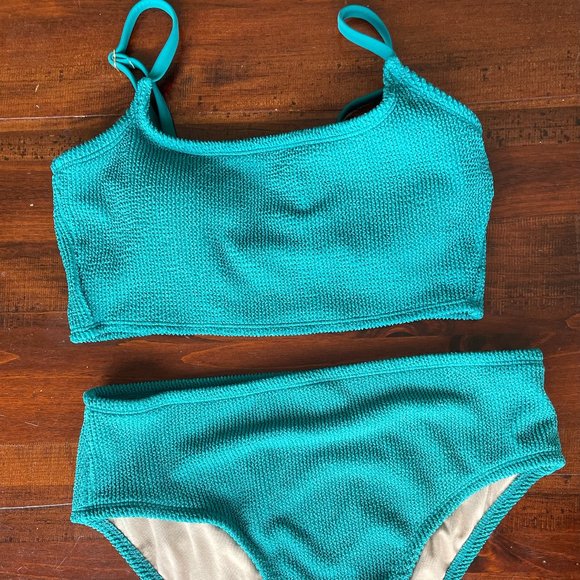 Women's Mid-Rise Medium Coverage Bikini Bottom & Square Neck Bikini Top - Picture 1 of 4